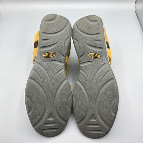 KEEN Sandals Womens 10.5 Yellow Suede Strappy Outdoor Walking Hiking Comfort - Picture 10 of 14